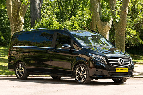 Mercedes Classe V noire — van premium jusqu'à 7 passagers